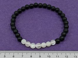Männer Armband Mondstein/Onyx 21cm