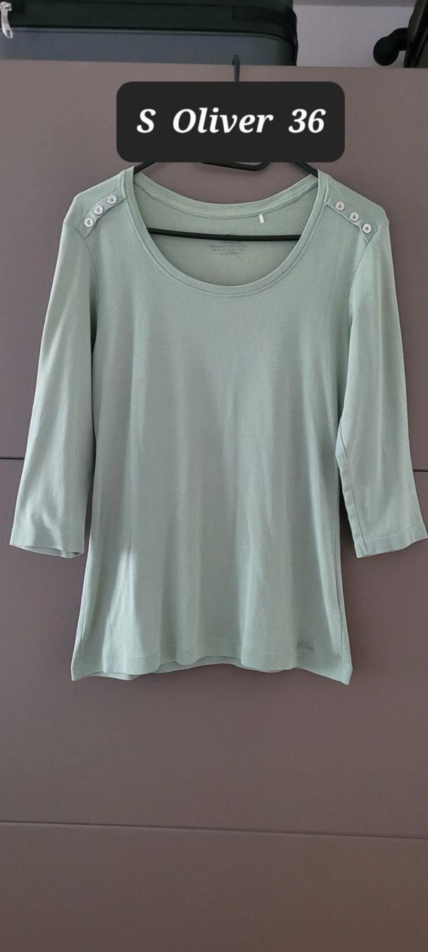 S.Oliver T-Shirts: T-shirt S.Oliver vert olive, taille M/coton 100% – Neu (gemäss Beschreibung) aus Vevey von x_y_f