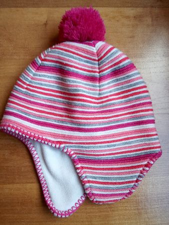 Wintermuetze gestreift, Gr. 52/54, warm gefuettert!