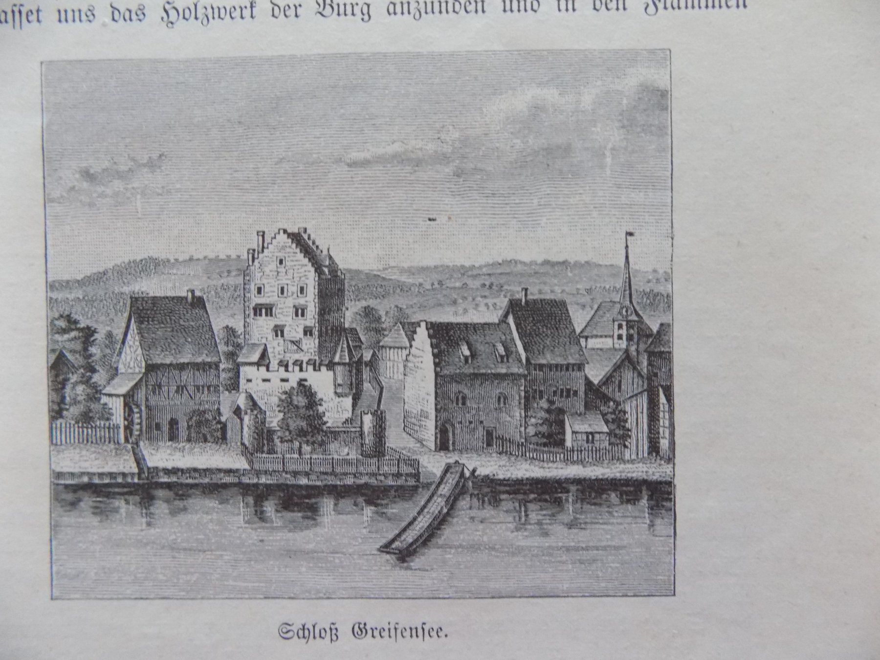 Incisioni: Schloss Greifensee Xylographie – Usato da Risch venduto da Antikfee 4