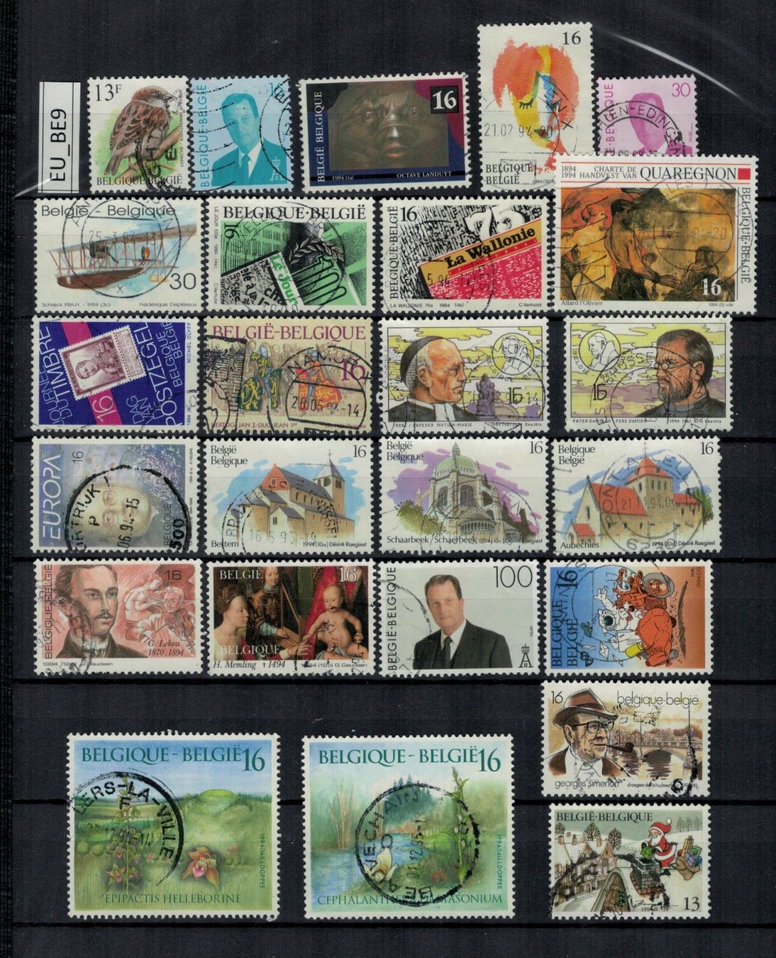 Alle Briefmarken: Belgien 1994/95, gestempelt, EU_BE9 – Gebraucht aus Erlenbach ZH von panstamps