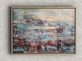 Originalgemälde auf Leinwand 60x80 cm, goldenen Unikat!!!