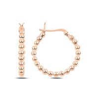 Creole Kugeln 925 Silber Klassiker roségold 25mm