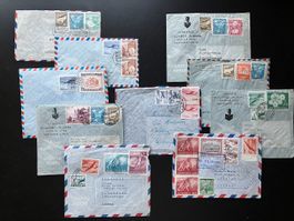 10 Luftpostbriefe Chile 1950/60er Jahre