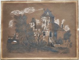 Zeichnung "Wartthurm bei Aschaffenburg" Ende 18. Jahrhundert
