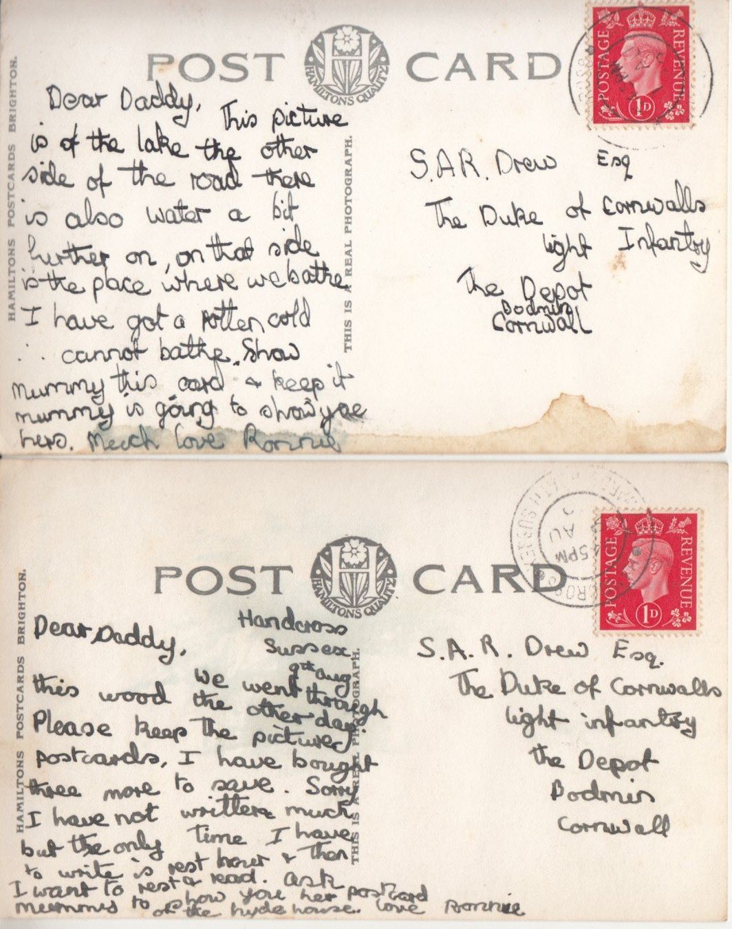Cartoline postali: Handcross + Balcombe Forest ca. 1930 – Usato da Bürglen TG venduto da StampGraf 1