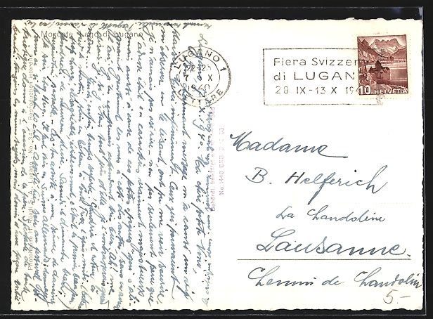 Cartoline postali: AK Morcote /Lago di Lugano, Panorama – Usato da Berlin venduto da bartko-reher 1