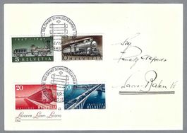 1947, 100 J. SCHW. EISENBAHNEN, FDC ET-0 9.VII.