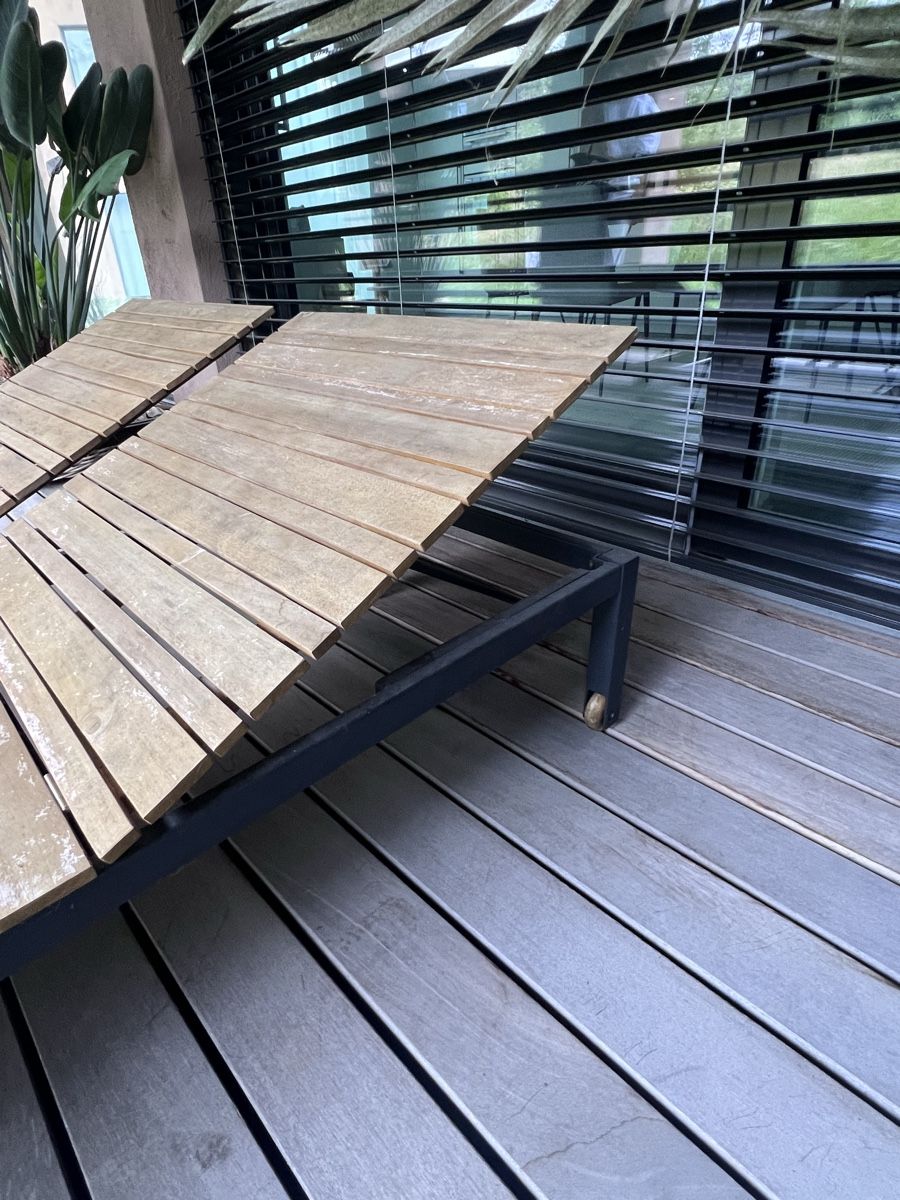 Sedie a sdraio: 2er Set Liegestühle Holz/Metal – Usato da Horgen venduto da laurakm 2