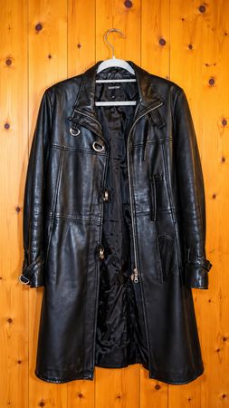 SCOOTER Eleganter schwarzer Ledermantel