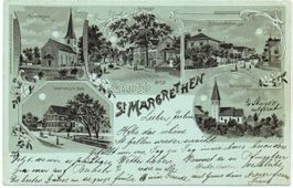 LITHO Gruss aus ST. MARGRETHEN Gasthaus z. Bad