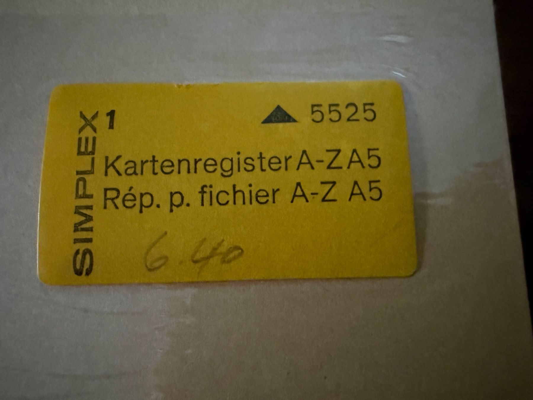 Raccoglitori: Simplex Kartenregister A-Z Format A5 neu in Verpackung – Nuovo e nell'imballaggio originale da Erstfeld venduto da Mario_boe0 2