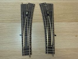 Fleischmann 6170 + 6171 Weichenpaar H0