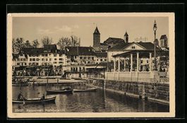 AK Rapperswil, Hafenansicht, 1917