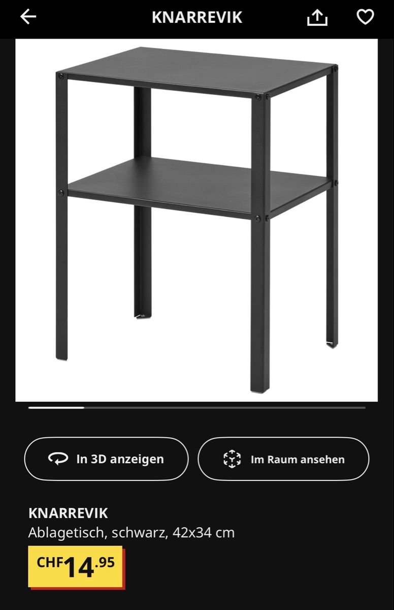 Ikea Tische: KNARREVIK Beistelltisch von Ikea – Neu (gemäss Beschreibung) aus Aarau von faXse 4