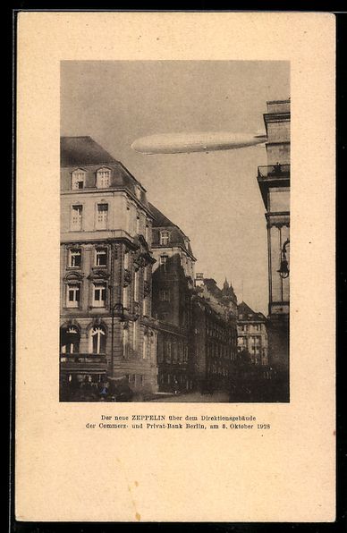 Cartoline postali: Berlin, Zeppelin über dem Direktionsgeb – Usato da Berlin venduto da bartko-reher