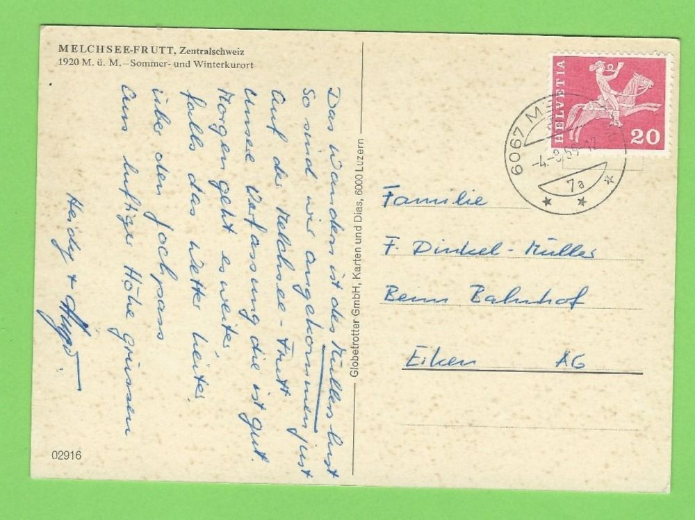 Cartoline postali: Melchsee-Frutt – Usato da Zürich venduto da t24_de 1