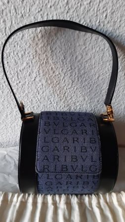 BULGARI Tasche Canvas + Leder blau "B Zero 1"