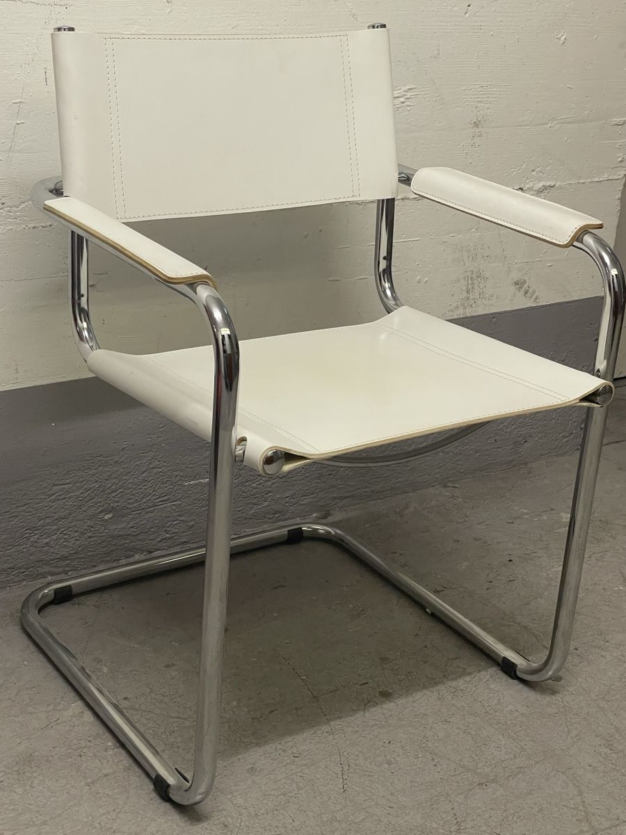 Stühle: Vintage freischwingerstuhl weiss – Gebraucht aus Zürich von Vintage-1993 4