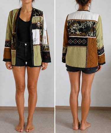 Patchwork vintage Jacket Multicolor indigo moon 