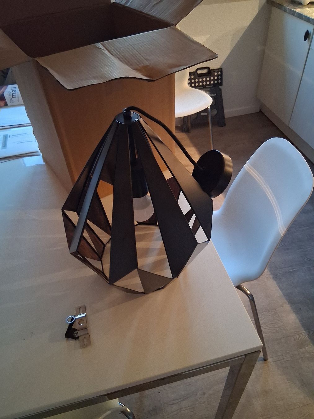 Eglo Lampadari & plafoniere: Pendelleuchte Eglo Carlton 1 schwarz E27 – Usato da Eschenbach LU venduto da SirCroci-Cardshop