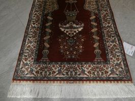 China Seiden-Wandteppich, signiert - 64 x 93