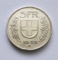 5 Franken 1952 - seltener Jahrgang !