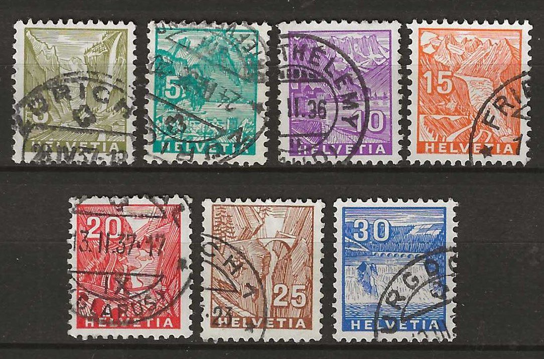 Tutti i francobolli: CH194 - Paysages 1934 obl. – Usato da Trélex venduto da Phil_Albert
