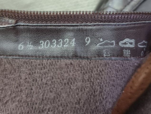Scarpe da donna: STIEFELETTE Kombination LEDER / LACKLEDER dunkelbraun – Usato da Basel venduto da Mamaree 8