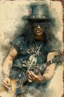 Slash / Guns n‘ Roses Blechschild Metal Rock Band