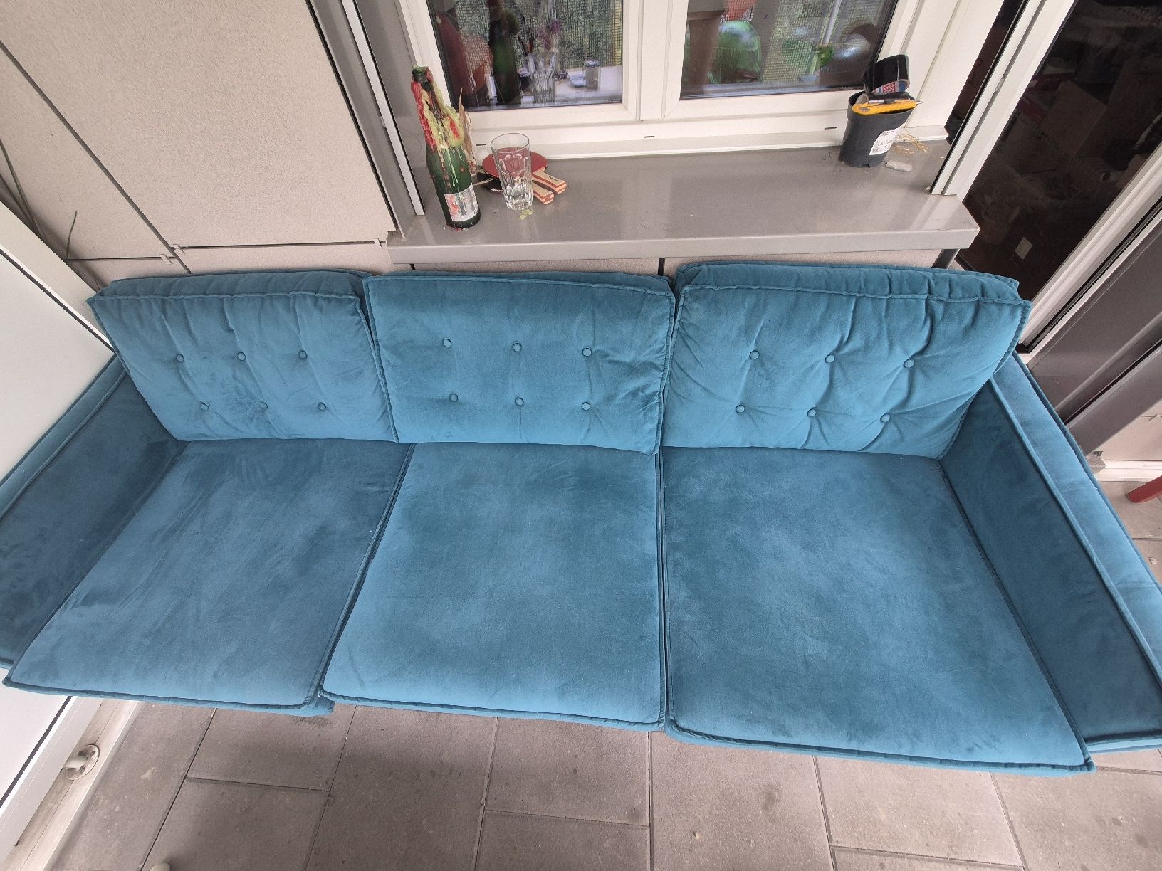 Pfister Sofas: Beautiful Teal Blue Pfister Sofa/Couch – D'occasion à Zürich par flo_7trs 2