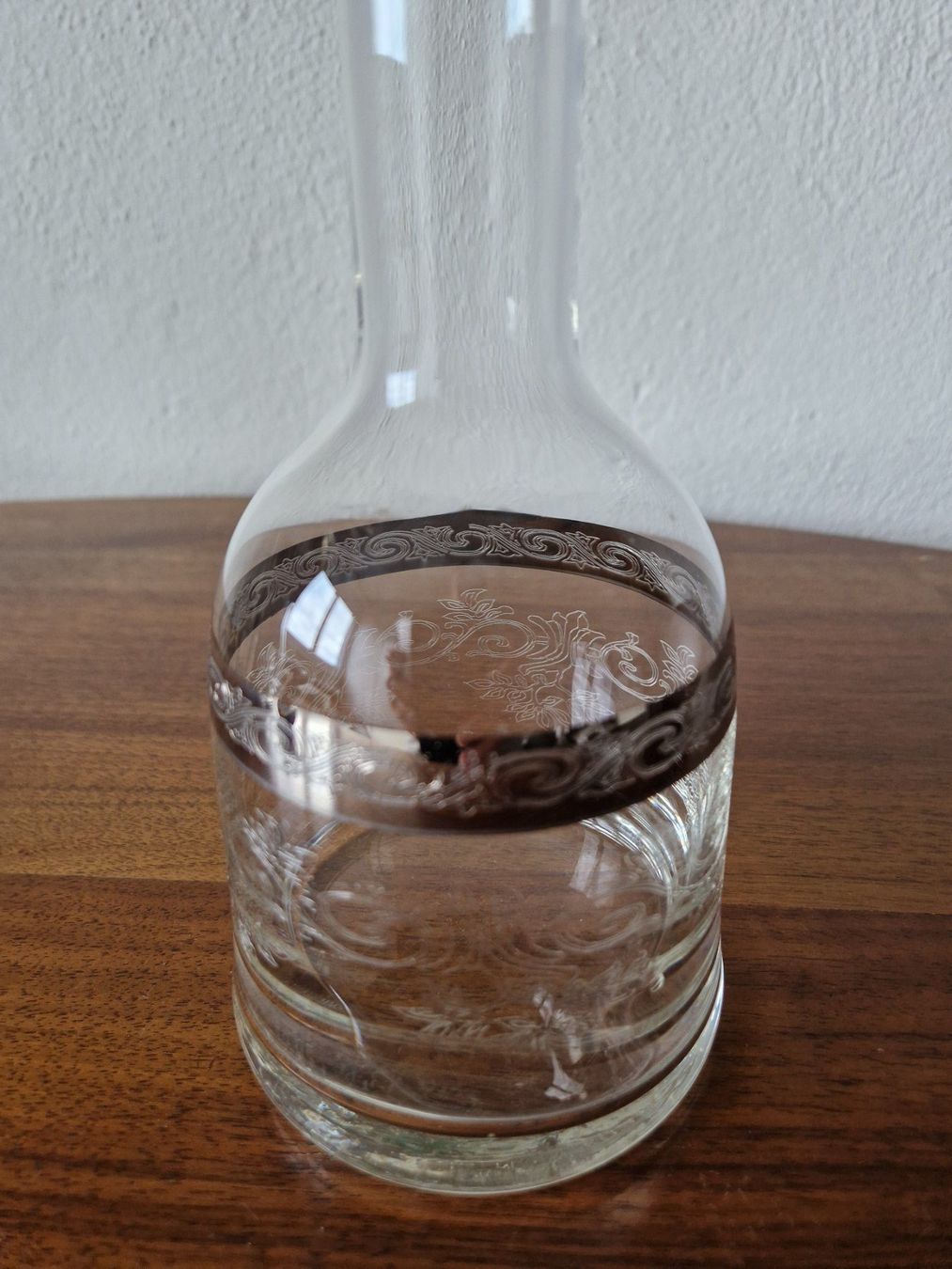 Caraffe: Glaskaraffe mit Platinrand und Gravur – Nuovo (secondo la descrizione) da Bern venduto da Antikbatik 2