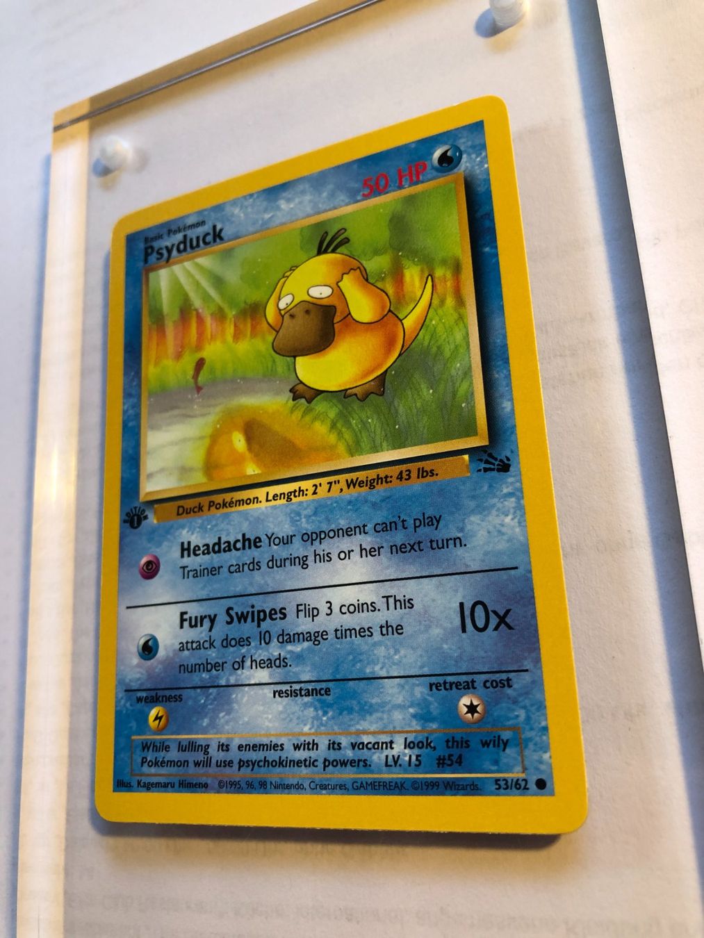 Sammelbilder & Trading cards: Psyduck 1st Fossil - MINT - ab 1.- – Gebraucht aus Giubiasco von dan_pr8b 2