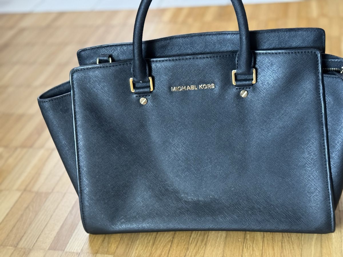 Michael Kors Taschen für Damen: Michael Kors Handtasche schwarz, Kunstleder – Gebraucht aus Oetwil am See von posagabi 6