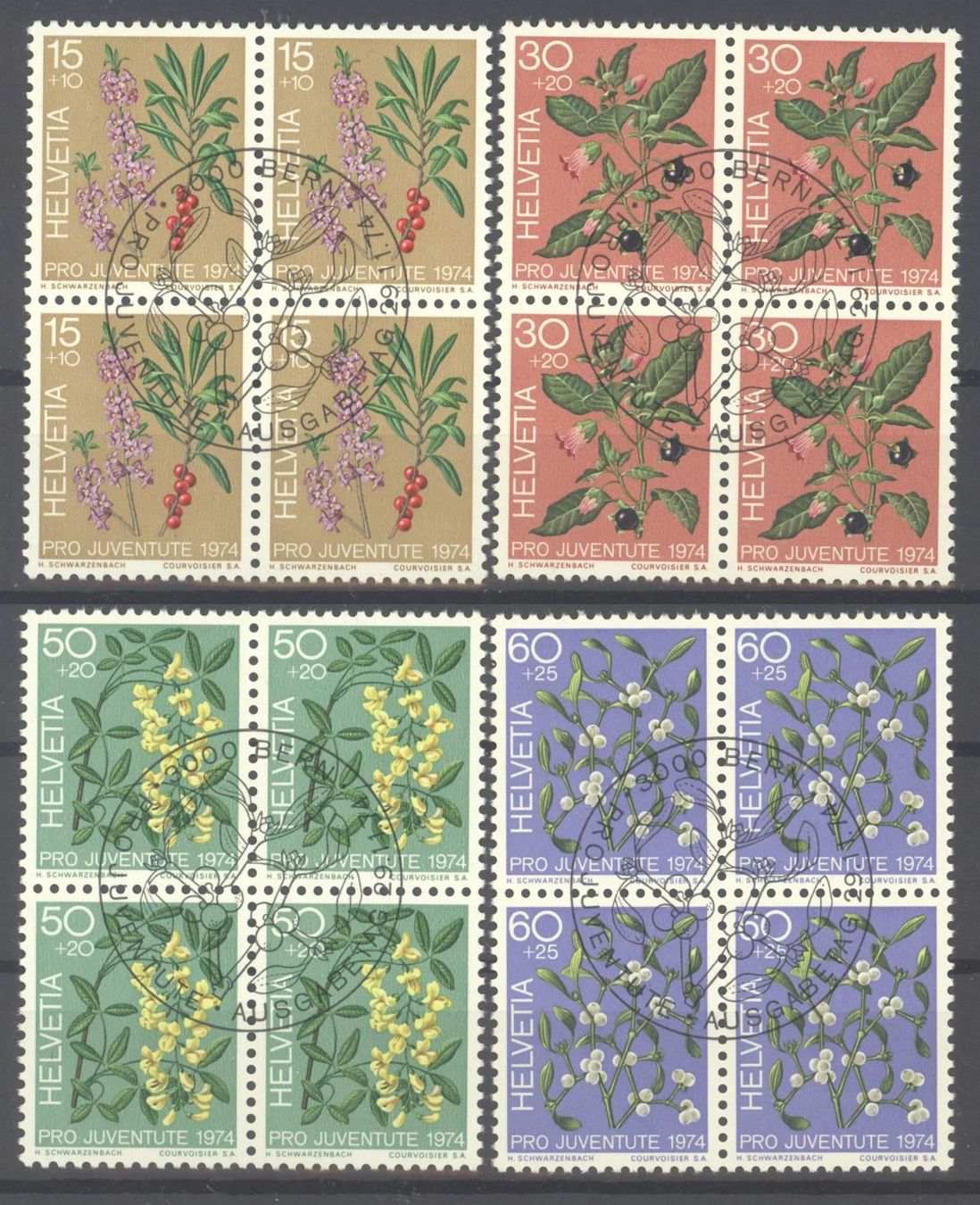 Tutti i francobolli: Pro Juventute, 1974, Viererblock, ET – Usato da Willisau venduto da Vollstempel