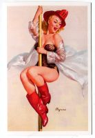 Postkarte "Pin-up".