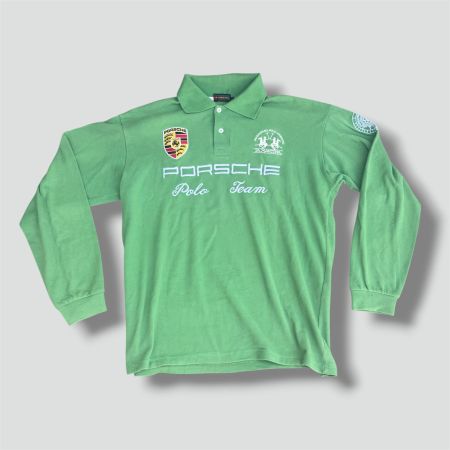 La Martina Porsche 2011 longsleeve green polo (ralph lauren)