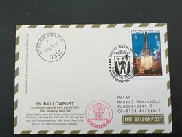 Ballonpost Österreich Karte 1982 Stegersbach Luxus  (V96)