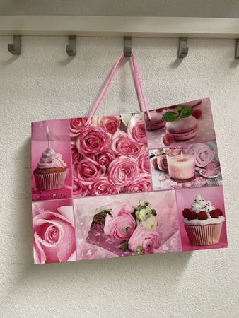 Geschenktasche rosa Papier