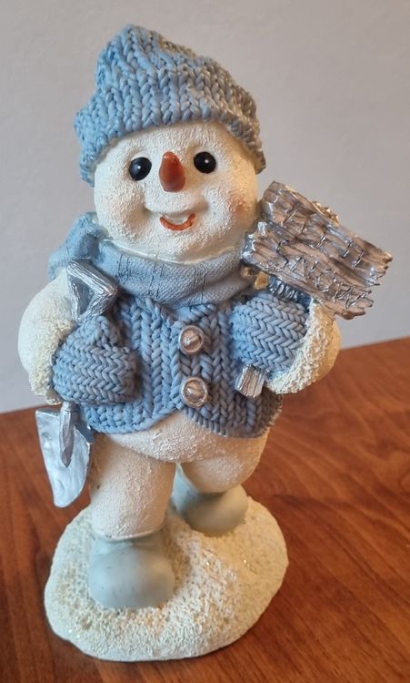 Dekofigur Schneemann Aus Metall – 75 Cm Hoch, Silberfarben, Mit Standfuß, Für Winter- & Gartendeko Draußen