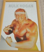 Hulk Hogan Glass-Bild gerahmt, Wrestling Legende, Top Zustan