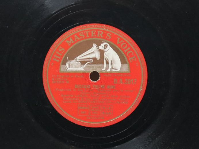 Dischi in vinile: Schellack Mario Lanza Because You're Mine – Usato da Eschenbach SG venduto da Astalavista 2