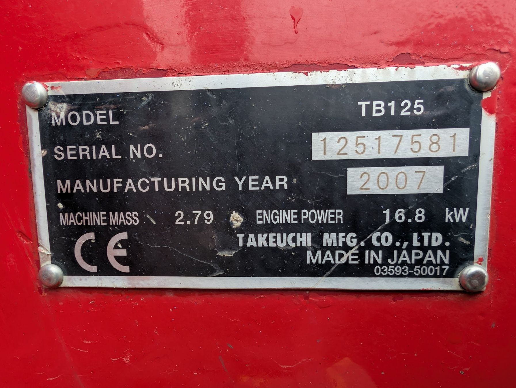 Takeuchi Escavatori: Bagger Takeuchi TB125 / Diesel / 2.7t – Usato da Scherz venduto da Mietpoint_Hossli 8
