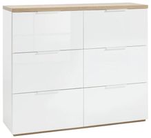 Schuhmöbel / Kommode - 24 Paar Schuhe - Weiss