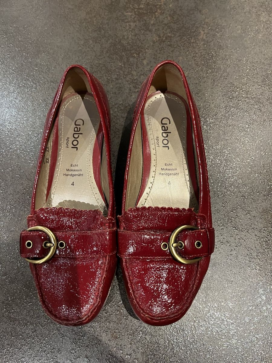 Gabor Scarpe da donna: Rote Gabor Mokassins, Echtleder, Gr. 37 – Usato da Amlikon-Bissegg venduto da Rahelbr5
