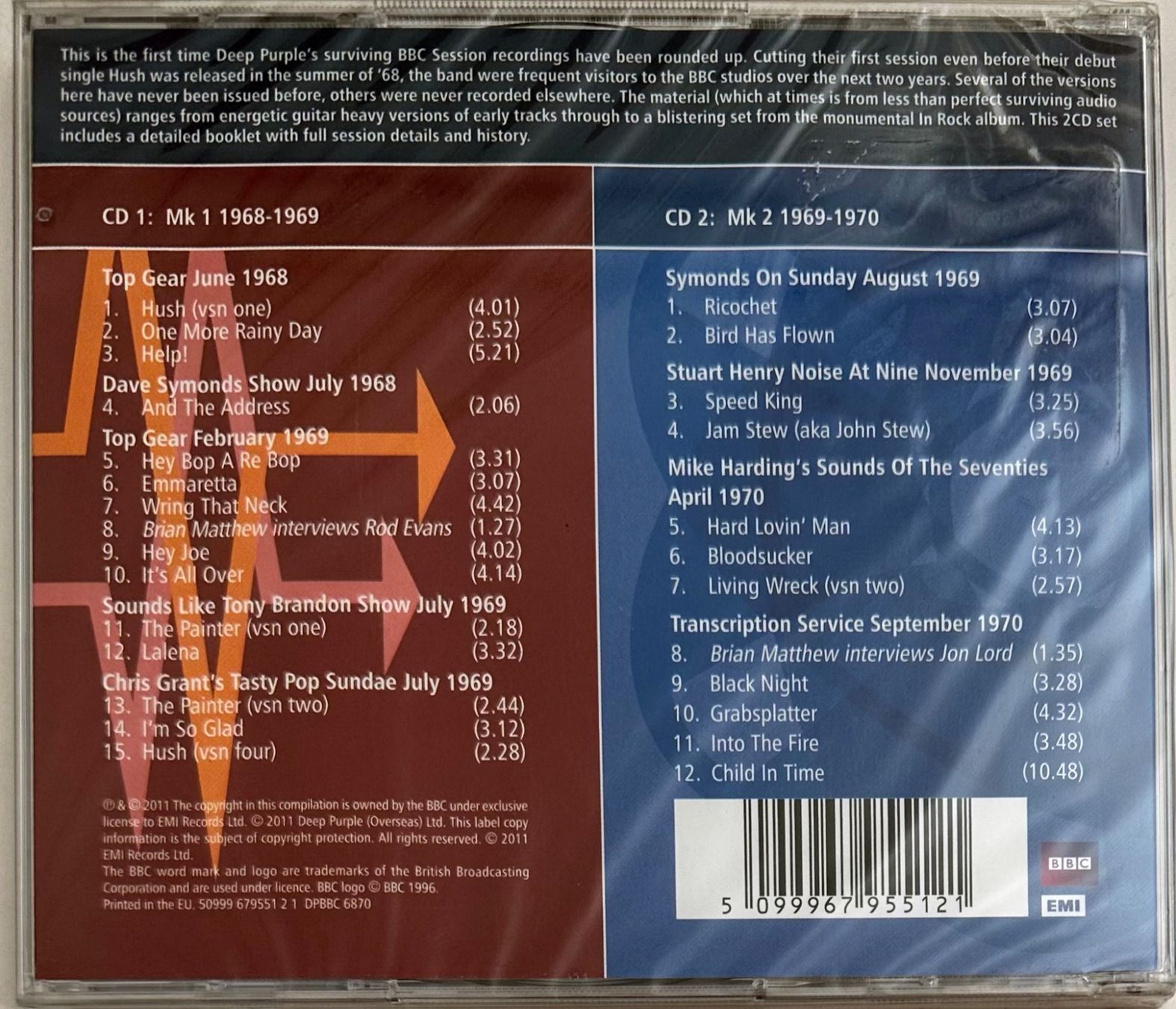 CDs: Deep Purple – The BBC Sessions 1968 - 1970 – Neu und originalverpackt aus Martigny von  1
