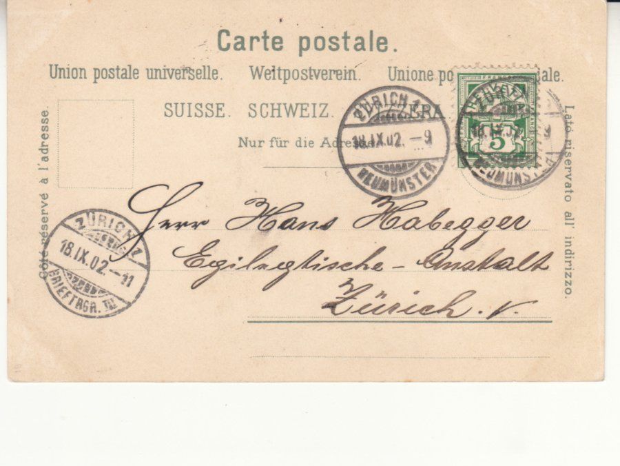 Ansichtskarten: Schwingen / Gruss aus den Bergen 1902 – Gebraucht aus Bürglen TG von StampGraf 1