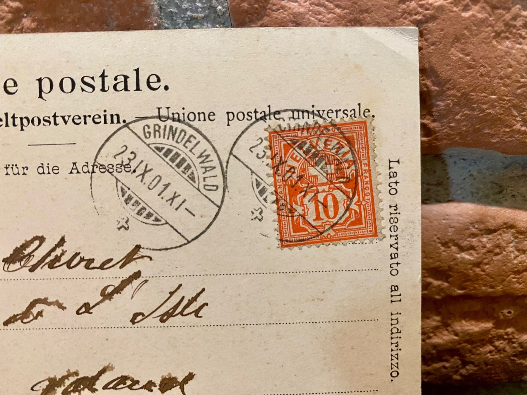 Ansichtskarten: 1901 Eisgrotte Eigergletscher – Gebraucht aus Root von ENGLAND-TREASURES 3