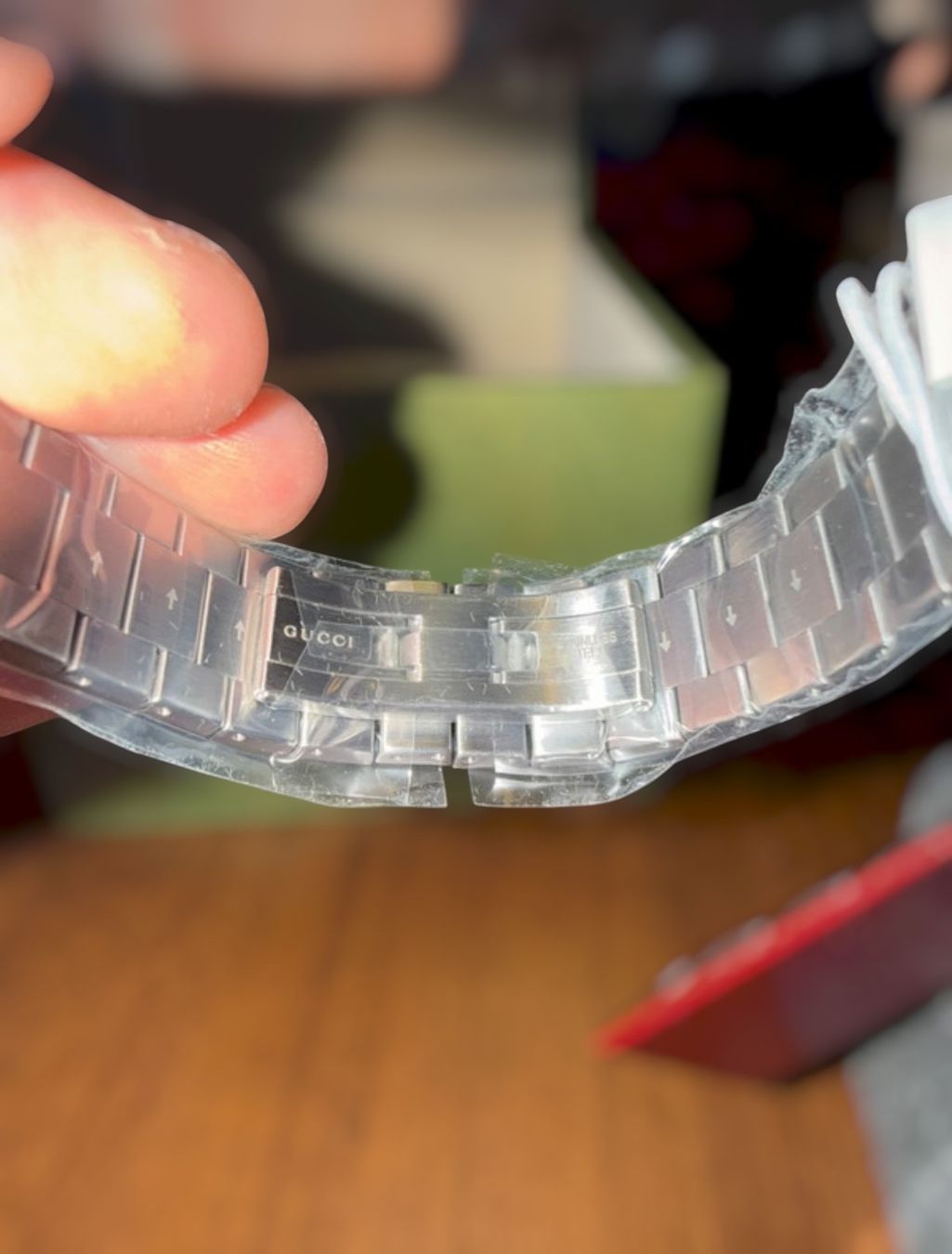 Gucci Orologi: Gucci Grip 35 mm - Bracelet acier GG – Nuovo e nell'imballaggio originale da Plan-Les-Ouates venduto da Loved_Panda_Clothing 7