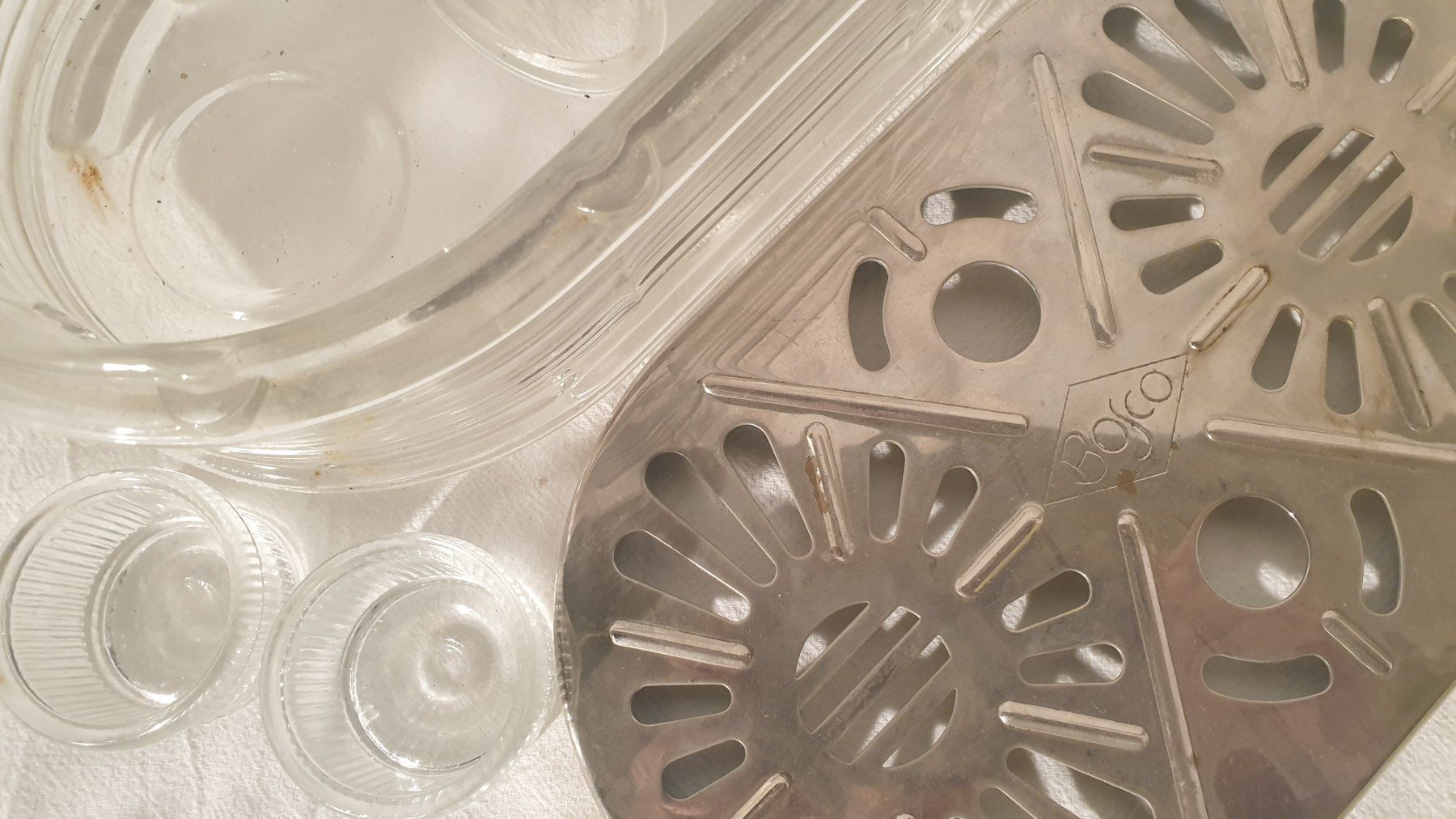 Piatti di portata: Kerzen-Rechaud Glas Art-Deo Design – Usato da Zürich venduto da Bobesfee 5